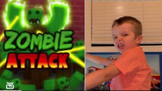 Playing Roblox Zombie Attack! Fire, Sand and Beast Zombie!!