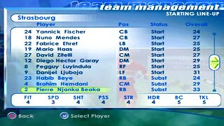 FIFA 2001 Strasbourg Overall Player Ratings