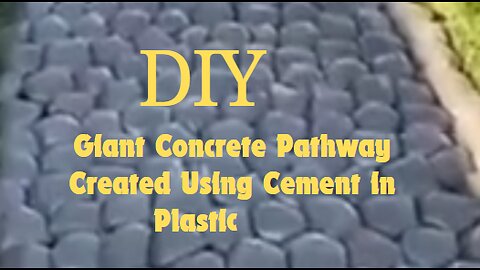 DIY : Giant Concrete Pathway Created Using Cement in Plastic Bags