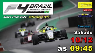 FÓRMULA 4 BRAZILIAN CHAMPIONSHIP | Corrida 1 | 6ª Etapa - Final 2022 | Interlagos (SP) | Ao Vivo