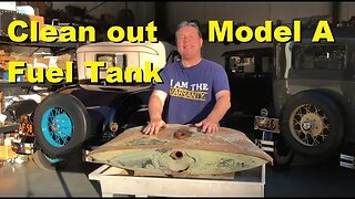 How to clean out Model A Ford fuel tank. GROSS!!