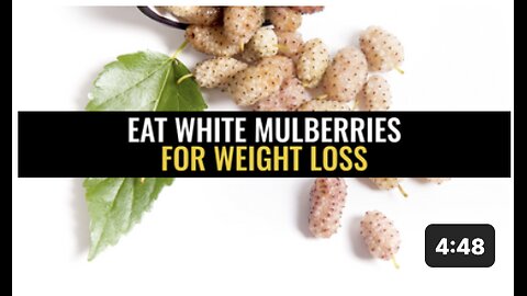 Eat white mulberries for weight loss