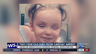 Two-year-old's death being ruled a homicide in Havre De Grace