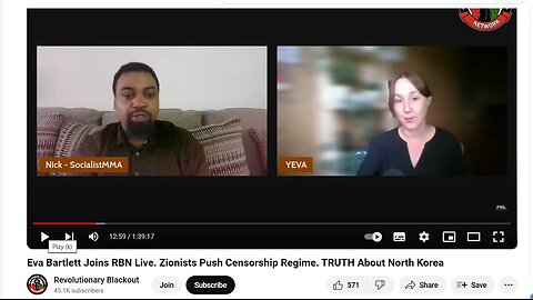 "Eva Bartlett Joins RBN Live. Zionists Push Censorship Regime. TRUTH About North Korea"