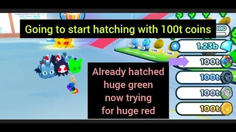 Hatching Eggs With 100T RB Coins/ On Camera Hatching Huge/ Pet Sim X/ Roblox