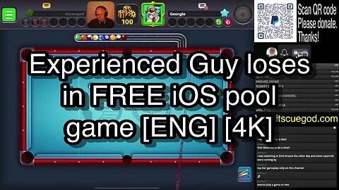 Experienced Guy loses in FREE iOS pool game [ENG] [4K] 🎱🎱🎱 8 Ball Pool 🎱🎱🎱