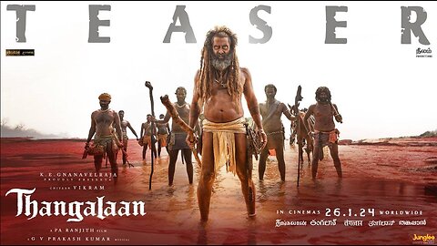 Thangalaan (Hindi) - Teaser (HDR) | Chiyaan Vikram |K E Gnanavelraja |Pa Ranjith | G V Prakash Kumar