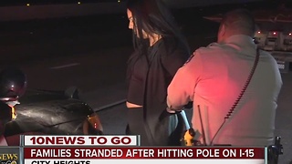 Drunk driver hits pole, causes flat tires for many