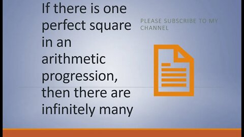 If there is one perfect square in an arithmetic progression, then there are infinitely many