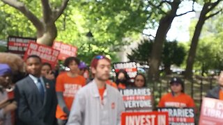 Invest in Our Libraries Rally City Hall Hosted NYPL/Bklyn Public Library/QNS Library/DC37/OSSE 5/18