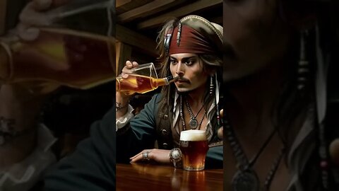 Captain Jack Sparrow Drinking Beer #funny #viral #shorts