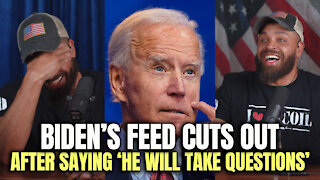 Biden's Feed Cuts Out After Saying 'He Will Take Questions'