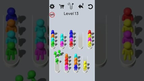 Crowd Sort Color Sort & Fill Gameplay Level 13 StressRelief Music#shorts #youtubeshorts#viral