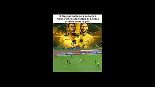 Neymar se tornar maior artilheiro da seleção brasileira #neymar