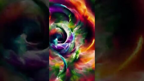 a swirling vortex of energy and color that births new life