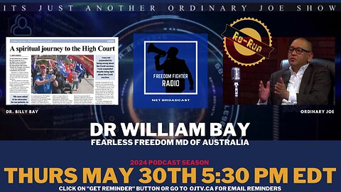 PRIMETIME RE-RUN Dr William Bay - Freedom MD from Australia PART 1