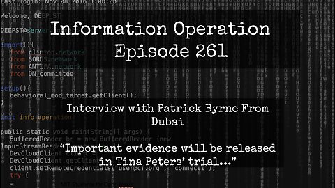 IO Episode 261 - Patrick Byrne - Election Fraud Reveals 7/31/24