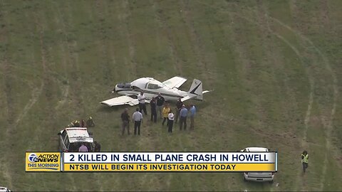 NTSB will begin its investigation today of 2 killed in small plane crash in Howell