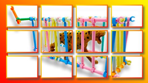 Educational Building Toy : Making A Cage For Wild Animal Toys with smart stick toy for kids