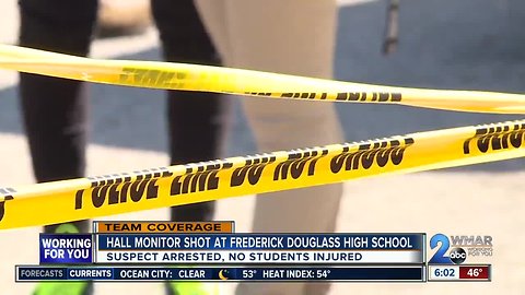 BPD: 56-year-old staffer shot by 25-year-old suspect at Frederick Douglass High School