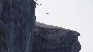 At First I Thought They Were Penguins!! AMAZING Base Jumping