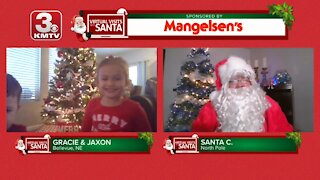 Virtual Santa visit with Jaxson and Gracie