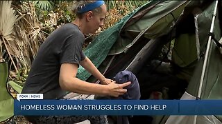 Homeless woman struggles to find help