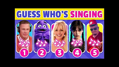 Guess Who's SINGING...! 🎙️🎵🔥 Wednesday Dance, MrBeast, Skibidi Toilet, Barbie, The Rock