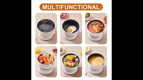 Portable Foldable Electric Cooking Pot 1.2L Mini Electric Cooker Multicooker