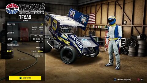 World of Outlaws: Dirt Racing - 410 Sprints: Texas Motor Speedway Gameplay