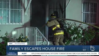 Family escapes house fire in Chollas View