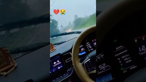 Sad Driving Status|Rain|💔😭Let Me Down Slowly × Jiske Aane Se|