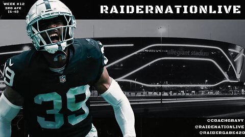 #RaiderNationLive 🏴‍☠️🏴‍☠️#Week12 #Raiders vs #Chiefs