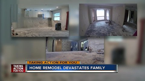 Tampa family wound up with no place to live after hiring a national name to remodel their home