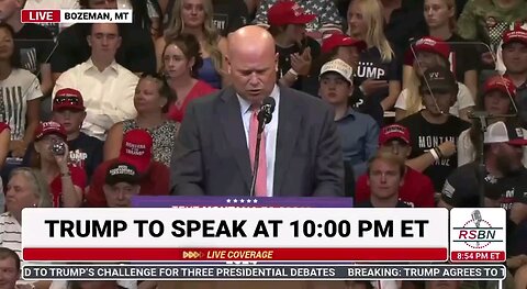 Fmr. Acting Attorney General Matt Whitaker speaks at Trump rally in Bozeman, MT