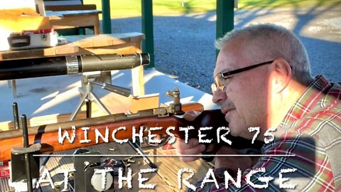 Winchester model 75 22lr target rifle at the range