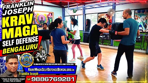 Franklin Joseph Krav Maga in Bengaluru (Self Defense) ~ Combo Punch Push-Pull Drills A354 #KravMaga