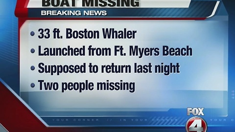 Coast guard searching for missing boat off Fort Myers Beach
