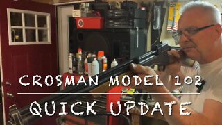 Crosman model 102 pump 22 repeater quick update on performance. Chronograph and trigger pull