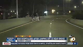Man hurt after jumping off I-5