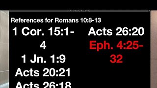 Romans 10:8-13 cont. (Sunday School) 1/8/23 AM