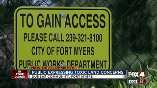 Dunbar residents express concern over possible toxic land