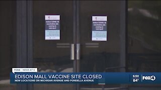 Edison Mall vaccination site closed