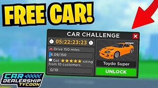 NEW *Free Car* + Challenges Update in Car Dealership Tycoon!