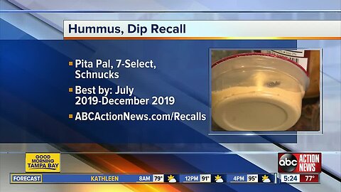 Hummus and dips recalled nationwide due to listeria concerns