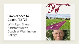 A SimpleCoach to Coach Interview with Ryan Shera, Assistant Men's Coach at Washington College