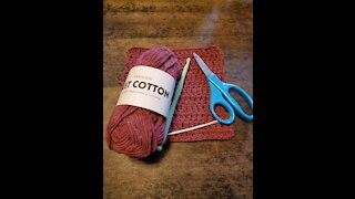 How to crochet - simple dishcloth
