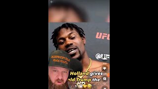 Kevin Holland jumps out the ring to go shake Trump's hand at the UFC FIGHT