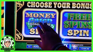 BIG WIN ON MONEY RAIN SLOT MACHINE AT CASINO!!