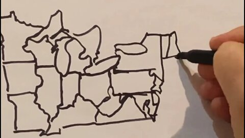 Al Frankin Draws All 50 States From Memory (Time-lapse)